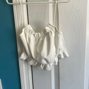 White open back tank.